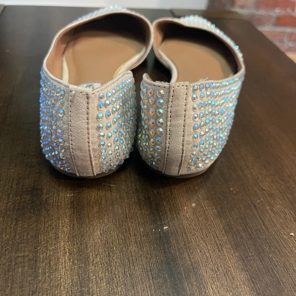 Steve Madden Rhinestone Embellished Flats - Beige - Picture 4 of 6